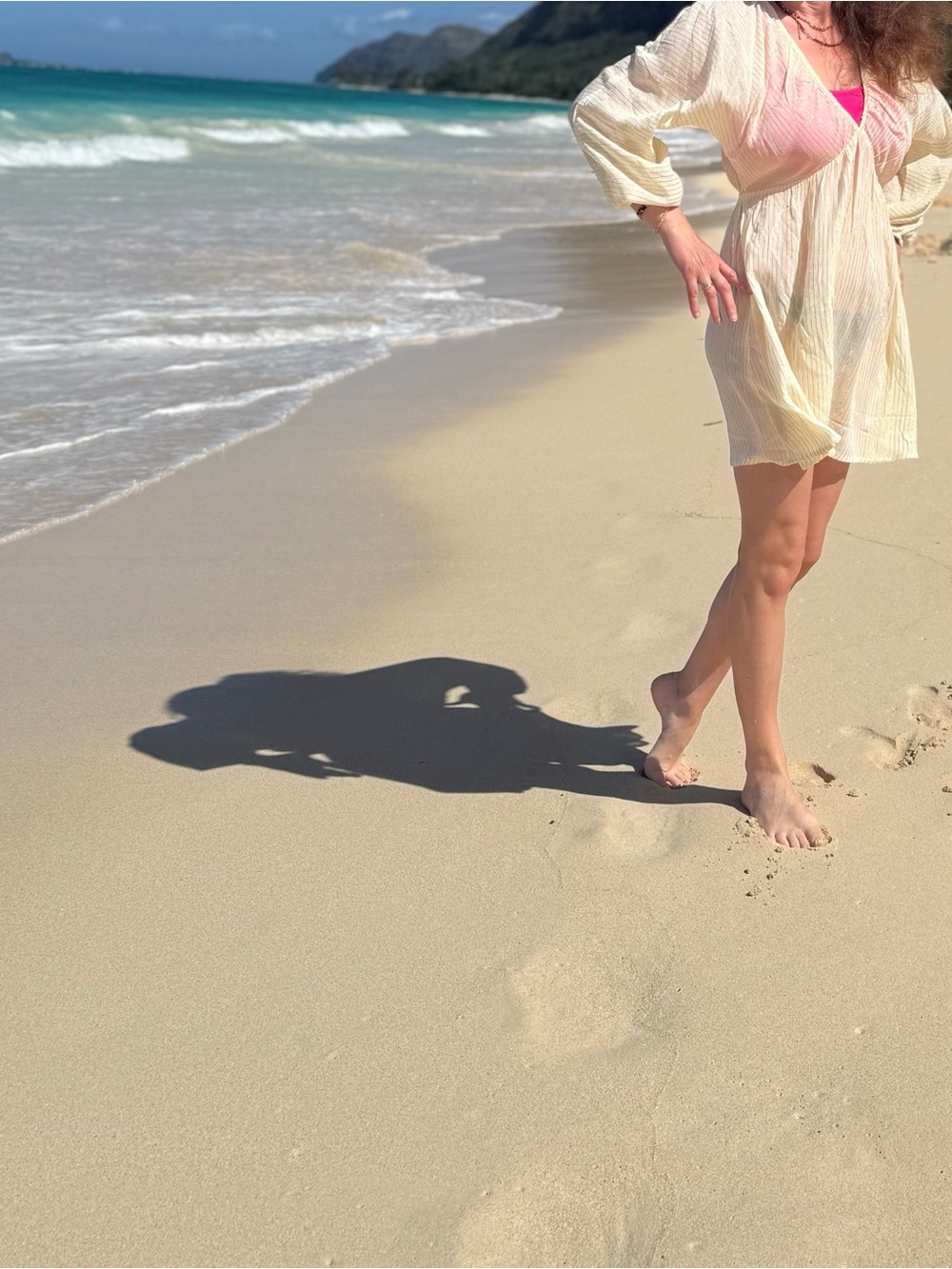 ASOS Cream Sheer Beach Cover-Up